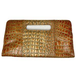 Clarita Accessories Handmade Alligator Skin Leather Two-Tone Bag